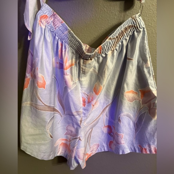 VTG Women 2 pc Set Tank Shorts Sz L Tropical Island Tiki Party Hawaiian Resort - Picture 5 of 7